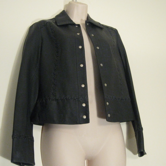 100% Genuine Black Leather Jacket - Picture 4 of 8